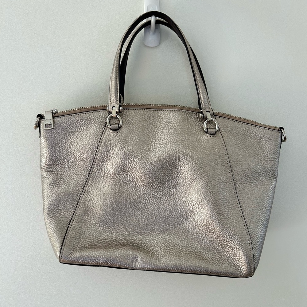 Like New Metallic Coach Bag - Picture 3 of 7